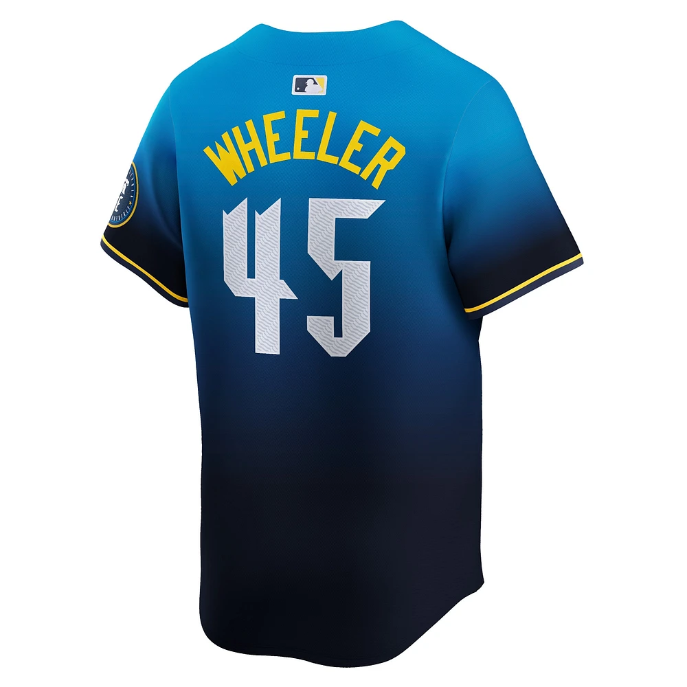 Maillot de joueur Nike Zack Wheeler pour hommes, bleu, Philadelphia Phillies 2024 City Connect Limited Player