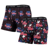 Men's Pair of Thieves Black Philadelphia Phillies Super Fit 2-Pack Boxer Briefs Set