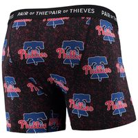 Men's Pair of Thieves Black Philadelphia Phillies Super Fit 2-Pack Boxer Briefs Set