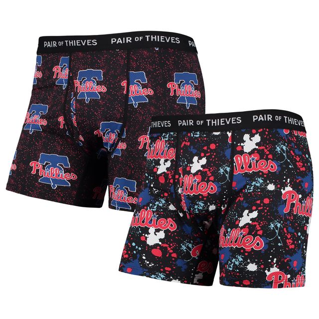 Paire de voleurs pour homme Noir Phillies Philadelphie Super Fit 2-Pack Boxer Briefs Set