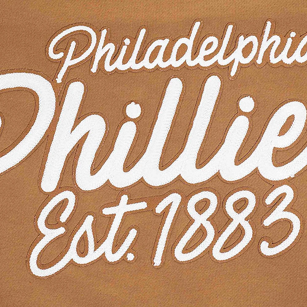 Sweat-shirt à épaules tombantes Paint The City pour homme Pro Standard Brown Philadelphia Phillies