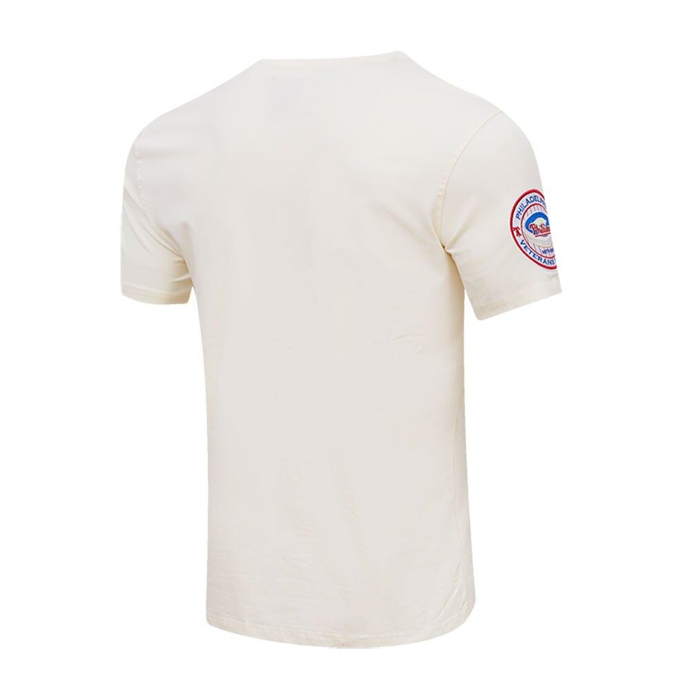 Men's Pro Standard Cream Philadelphia Phillies Cooperstown Collection Old English T-Shirt