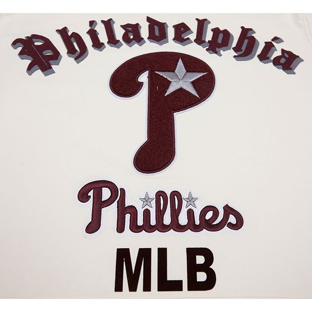 T-shirt homme Pro Standard crème Phillies de Philadelphie Collection Cooperstown Old English