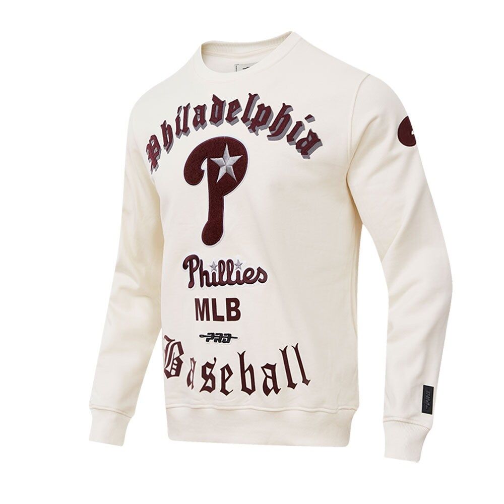 Boston Red Sox Pro Standard Cooperstown Collection Retro Old English  Pullover Sweatshirt - Cream