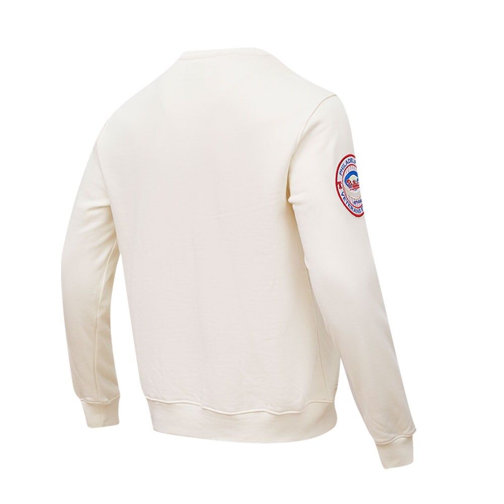 PRO STANDARD Men's Pro Standard Cream Philadelphia Phillies Cooperstown  Collection Retro Old English Pullover Sweatshirt