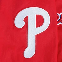 Men's Pro Standard Red Philadelphia Phillies Area Code Twill Full-Zip Jacket