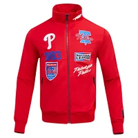 Men's Pro Standard Red Philadelphia Phillies Fast Lane Full-Zip Track Jacket