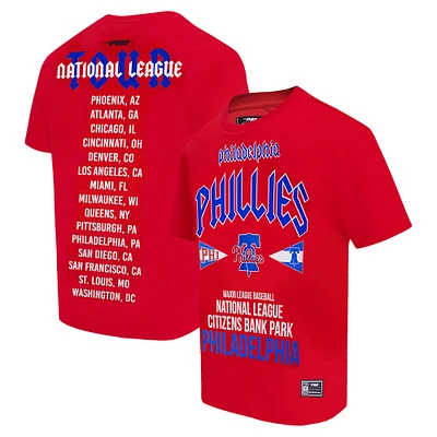 Men's Pro Standard Red Philadelphia Phillies Oversized City Tour T-Shirt