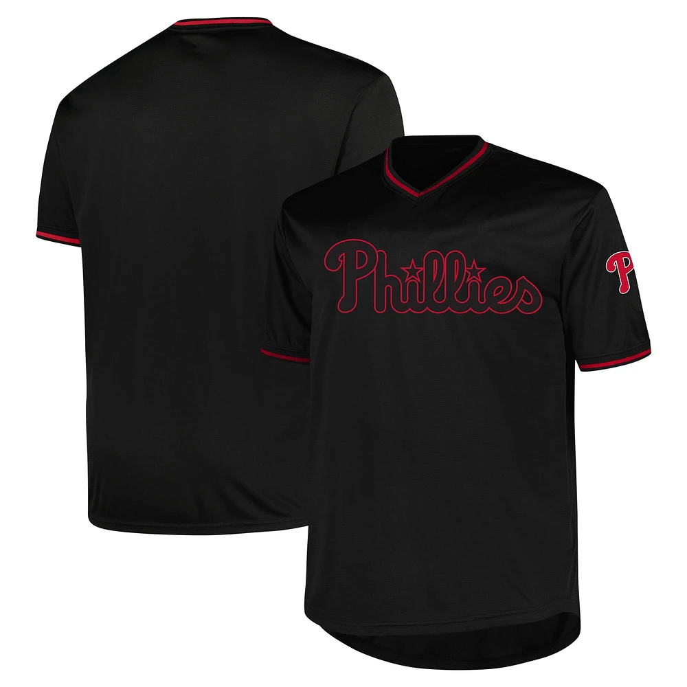 Men's Profile Black Philadelphia Phillies Big & Tall Pop Fashion Jersey