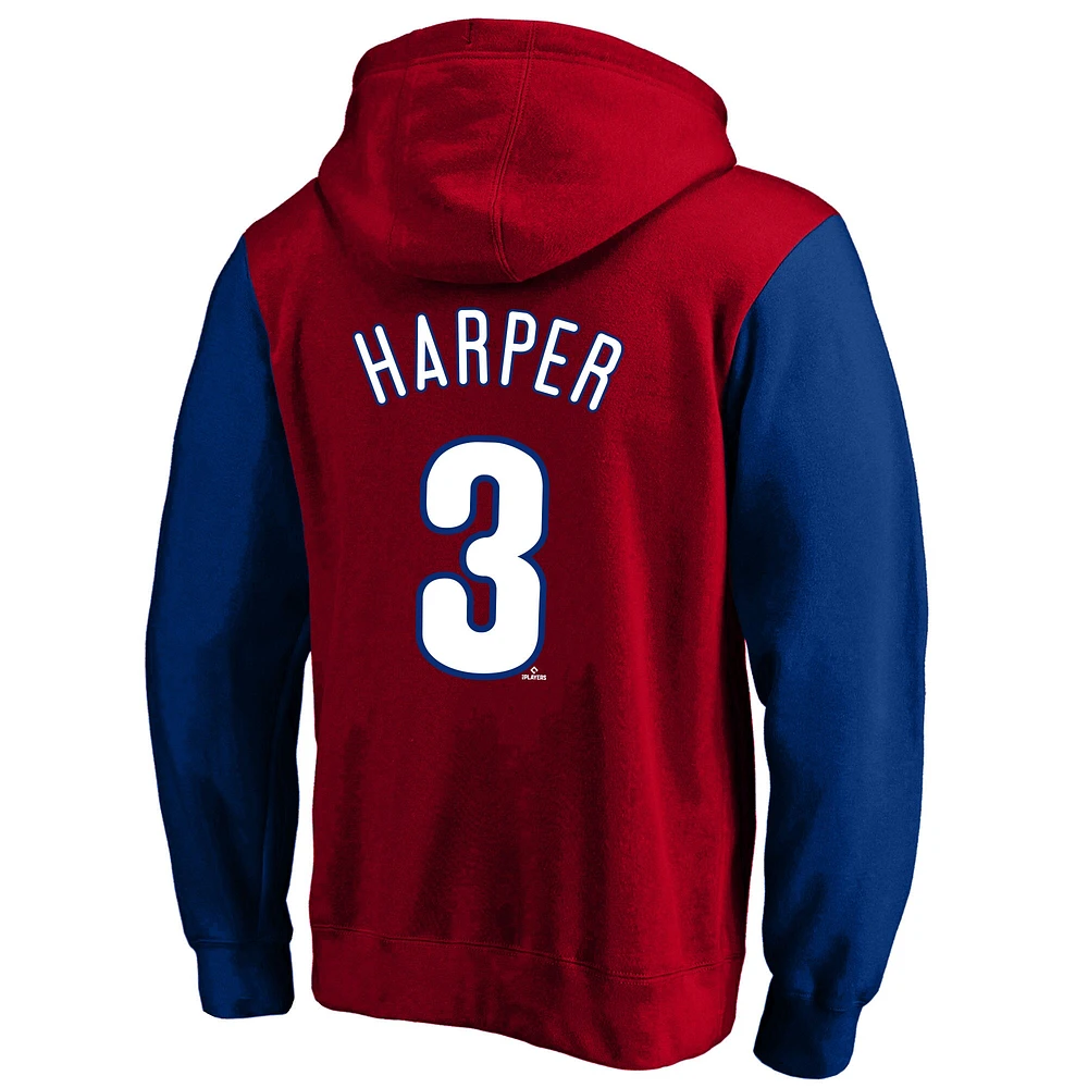 Sweat à capuche en polaire rouge avec nom et numéro Big & Tall des Philadelphia Phillies pour homme
