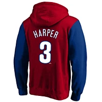 Sweat à capuche en polaire rouge avec nom et numéro Big & Tall des Philadelphia Phillies pour homme