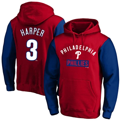 Sweat à capuche en polaire rouge avec nom et numéro Big & Tall des Philadelphia Phillies pour homme