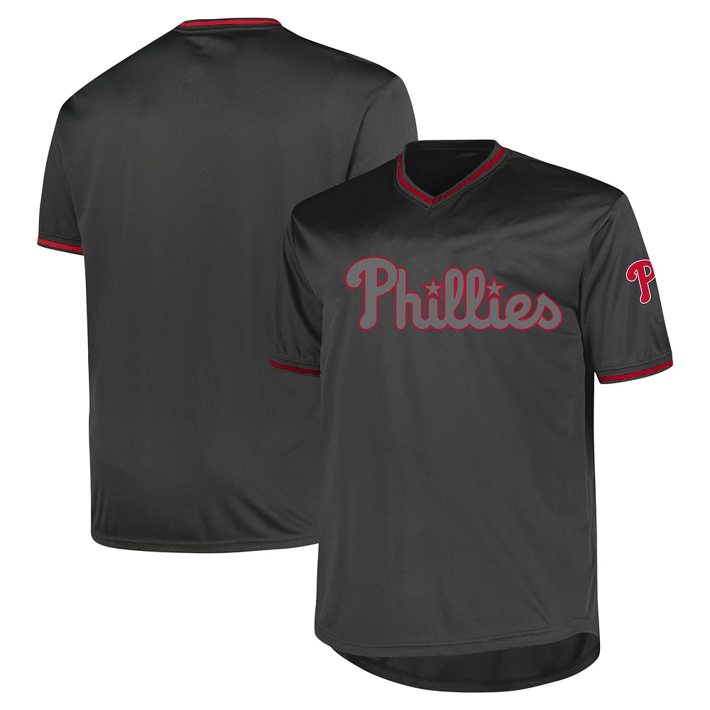 Men's Profile Charcoal Philadelphia Phillies Big & Tall Pop Fashion Jersey