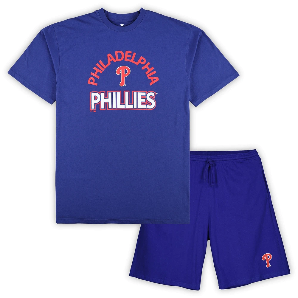 Men's Profile Philadelphia Phillies Big & Tall T-Shirt Shorts Combo Set