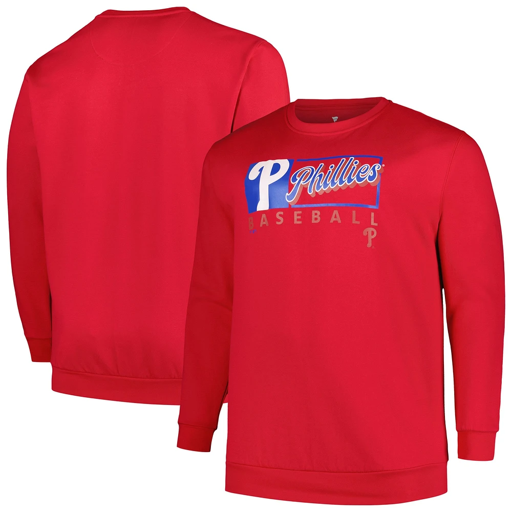 Sweat-shirt Profile Red Philadelphia Phillies Big & Tall pour hommes