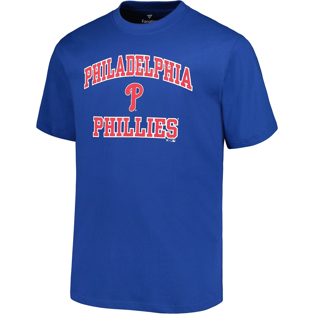 Profil pour hommes Royal Philadelphia Phillies Big & Tall Heart Soul T-shirt