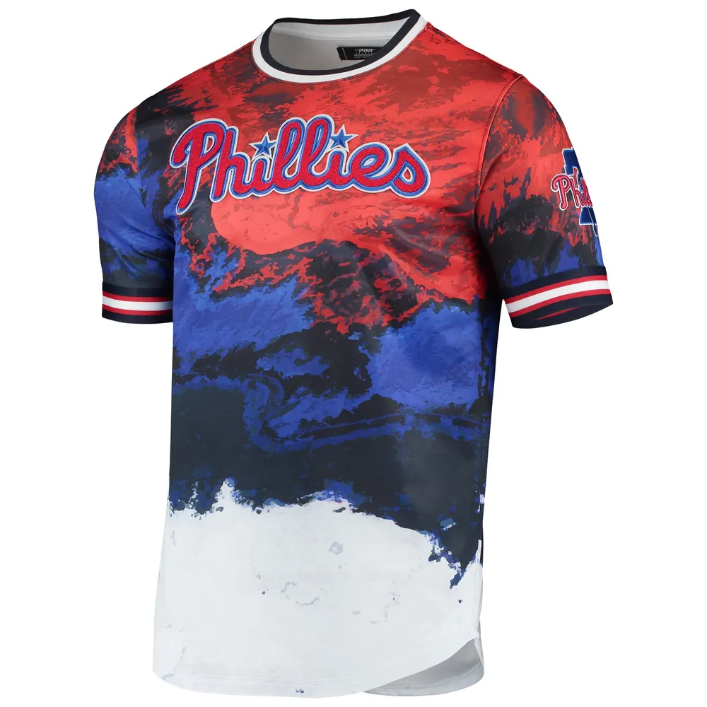 Pro Standard Men's Red/Royal Philadelphia Phillies Red White And Blue Dip  Dye T-Shirt