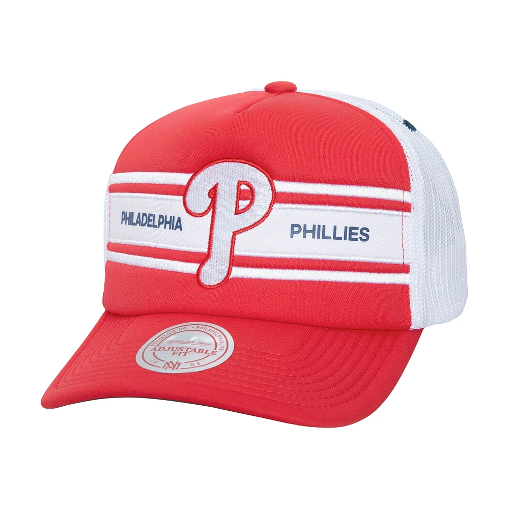 Men's   Red Philadelphia Phillies Sideline Trucker Adjustable Hat