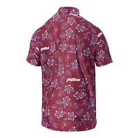 Men's Reyn Spooner Maroon Philadelphia Phillies Cooperstown Collection Performance Polo