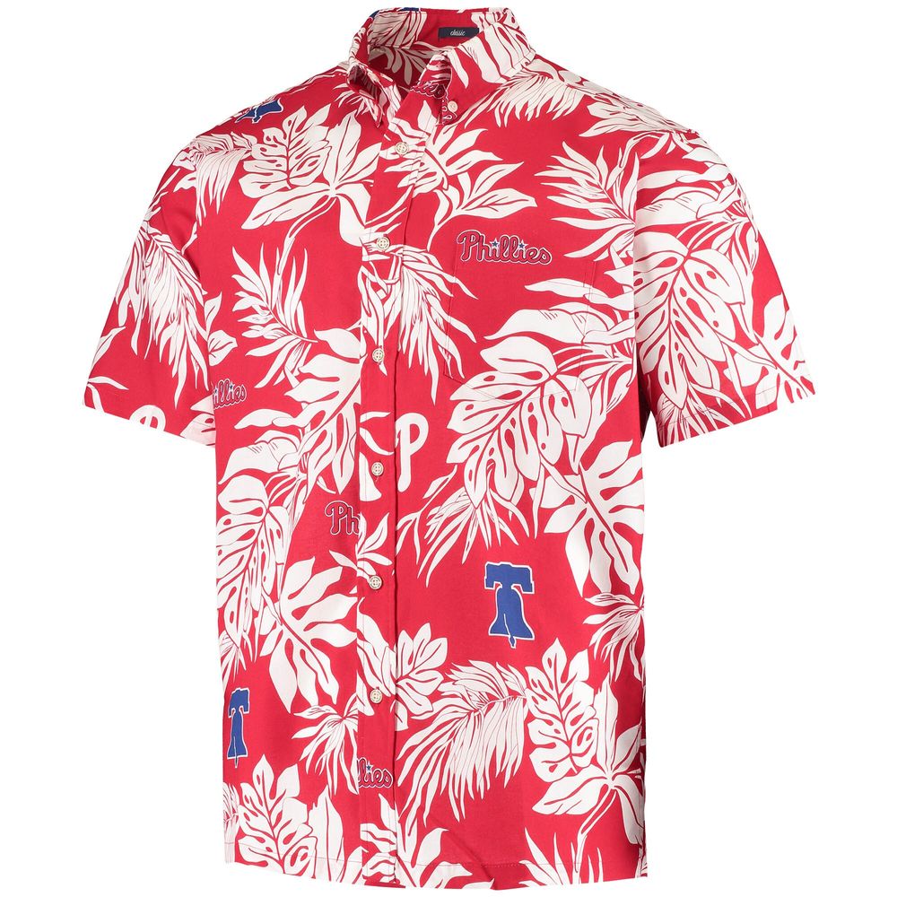 Men's Reyn Spooner Red Philadelphia Phillies Aloha Button-Down Shirt