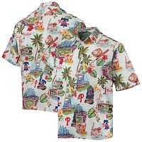 Men's Reyn Spooner White Philadelphia Phillies Scenic Button-Up Shirt