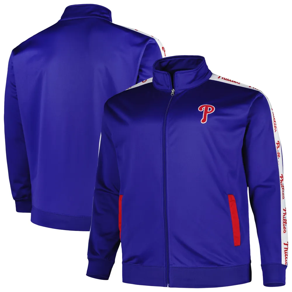 Men's Royal Philadelphia Phillies Big & Tall Tricot Track Full-Zip Jacket