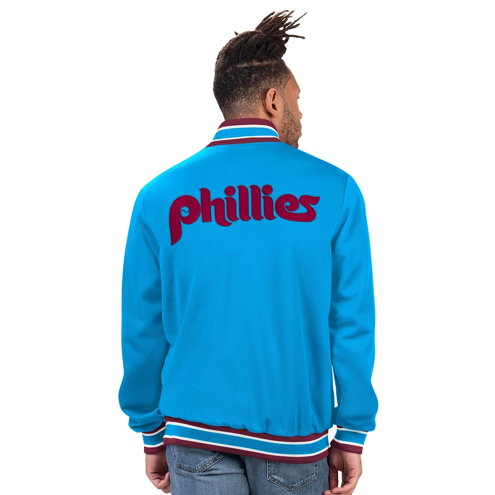 Men's Starter  Light Blue Philadelphia Phillies Varsity Full-Snap Jacket