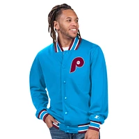 Men's Starter  Light Blue Philadelphia Phillies Varsity Full-Snap Jacket