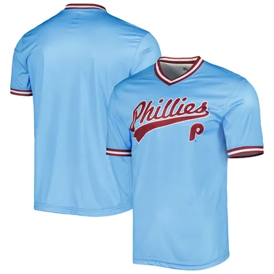 Men's Stitches Blue/Royal Chicago Cubs Cooperstown Collection V-Neck Team  Color Jersey