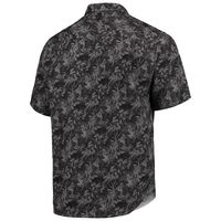 Men's Tommy Bahama Black Philadelphia Phillies Jungle Shade Silk Camp Button-Up Shirt