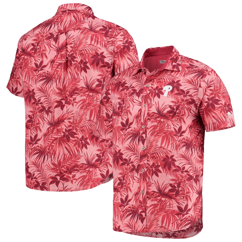 Lids Philadelphia Phillies Tommy Bahama Sport Reign Forest Fronds Button-Up  Shirt - Red