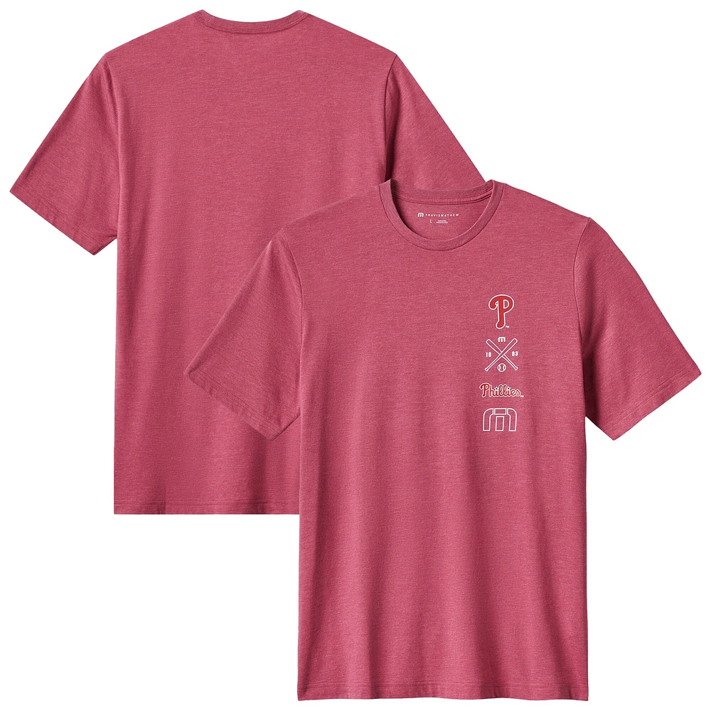 Men's TravisMathew Red Philadelphia Phillies Sunset Slam 2.0 T-Shirt
