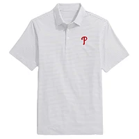 Polo gris Vineyard Vines pour hommes des Phillies de Philadelphie Bradley Stripe