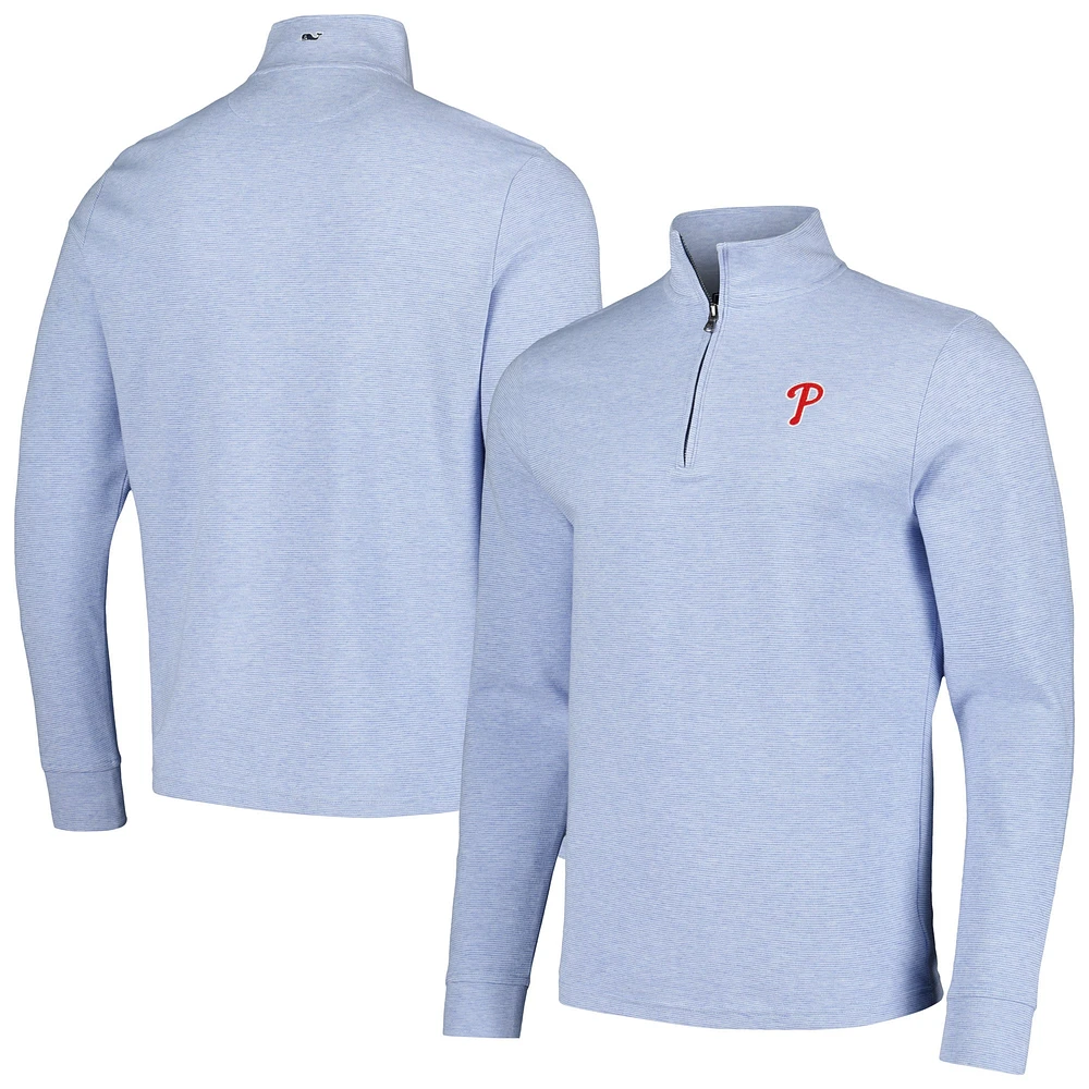 Veste bleu clair Vineyard Vines pour hommes des Phillies de Philadelphie Saltwater Quarter-Zip