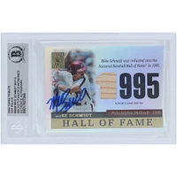 Carte autographiée de Mike Schmidt des Phillies de Philadelphie, hommage Topps 2004, reliques du Temple de la renommée #TR-MSB, carte authentifiée témoin des fanatiques de Beckett