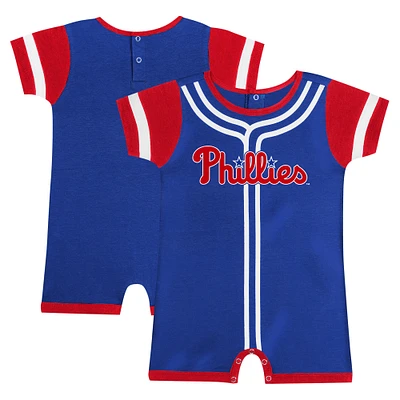 Newborn & Infant Fanatics Royal Philadelphia Phillies Fast Pitch Romper