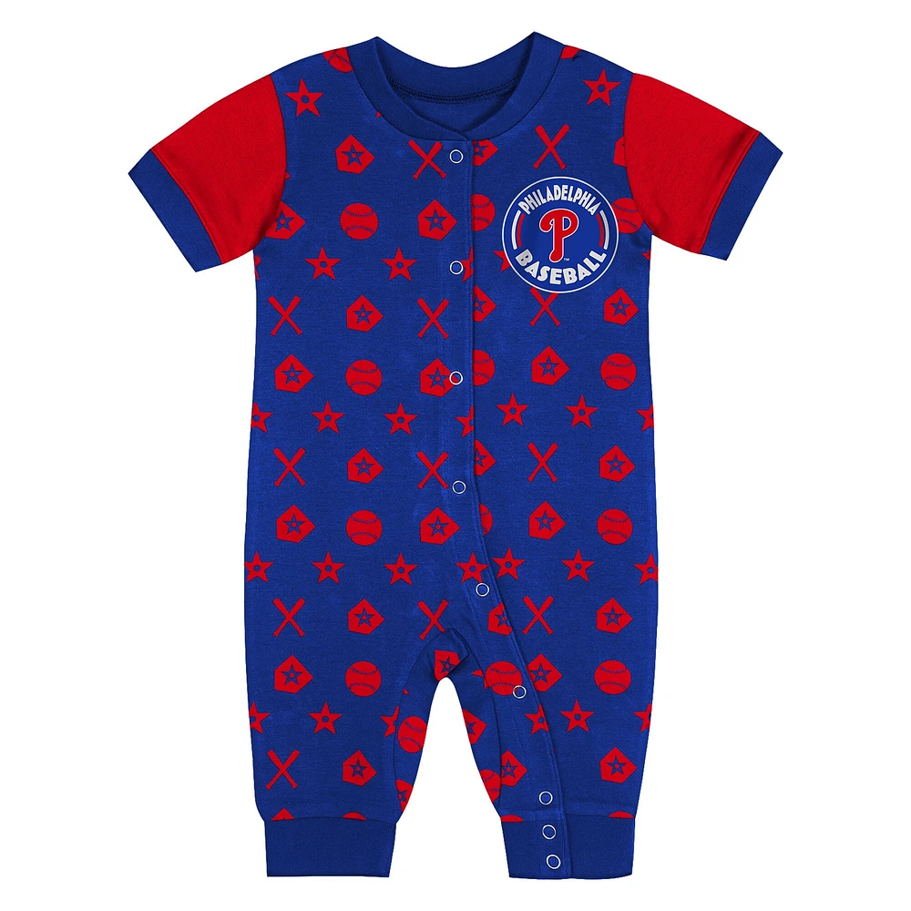 Newborn  Blue Philadelphia Phillies Hard 90 Coveralls