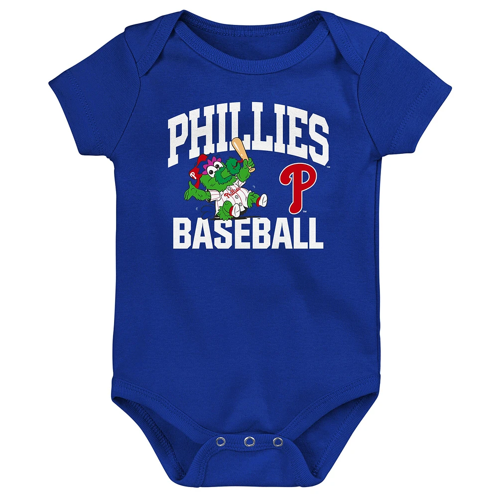 Newborn  Philadelphia Phillies Batter Up Three-Pack Bodysuit Set
