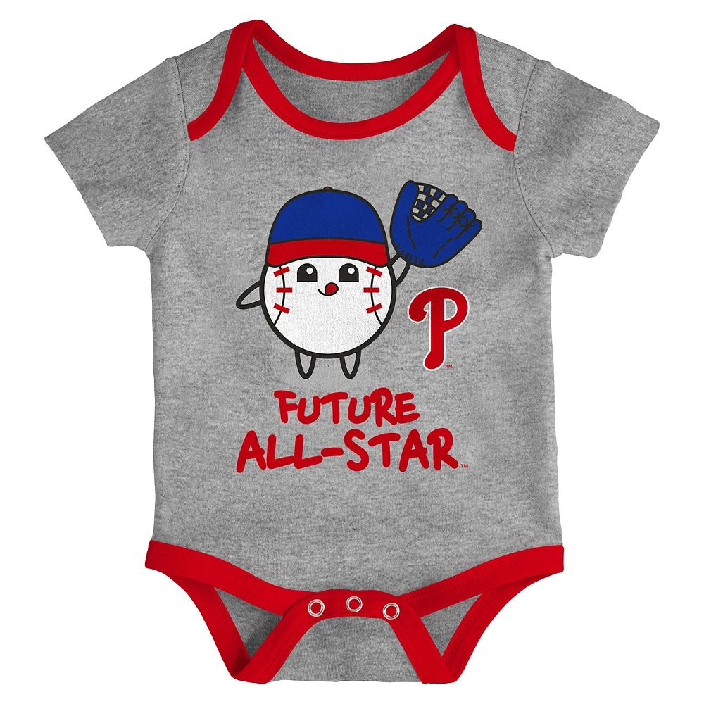 Newborn  Philadelphia Phillies Triple Hit Two-Pack Bodysuit Set