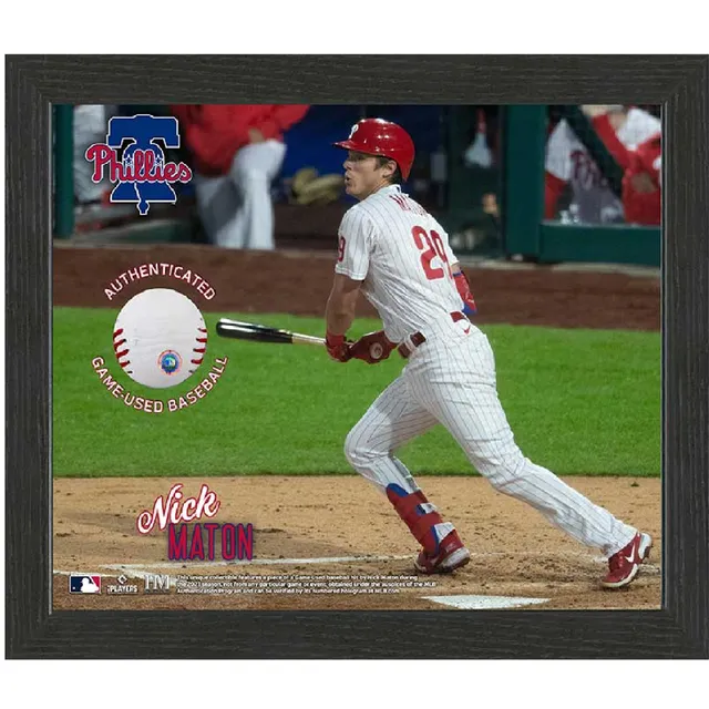 Lids Philadelphia Phillies Rhys Hoskins Game-Used Baseball Frame