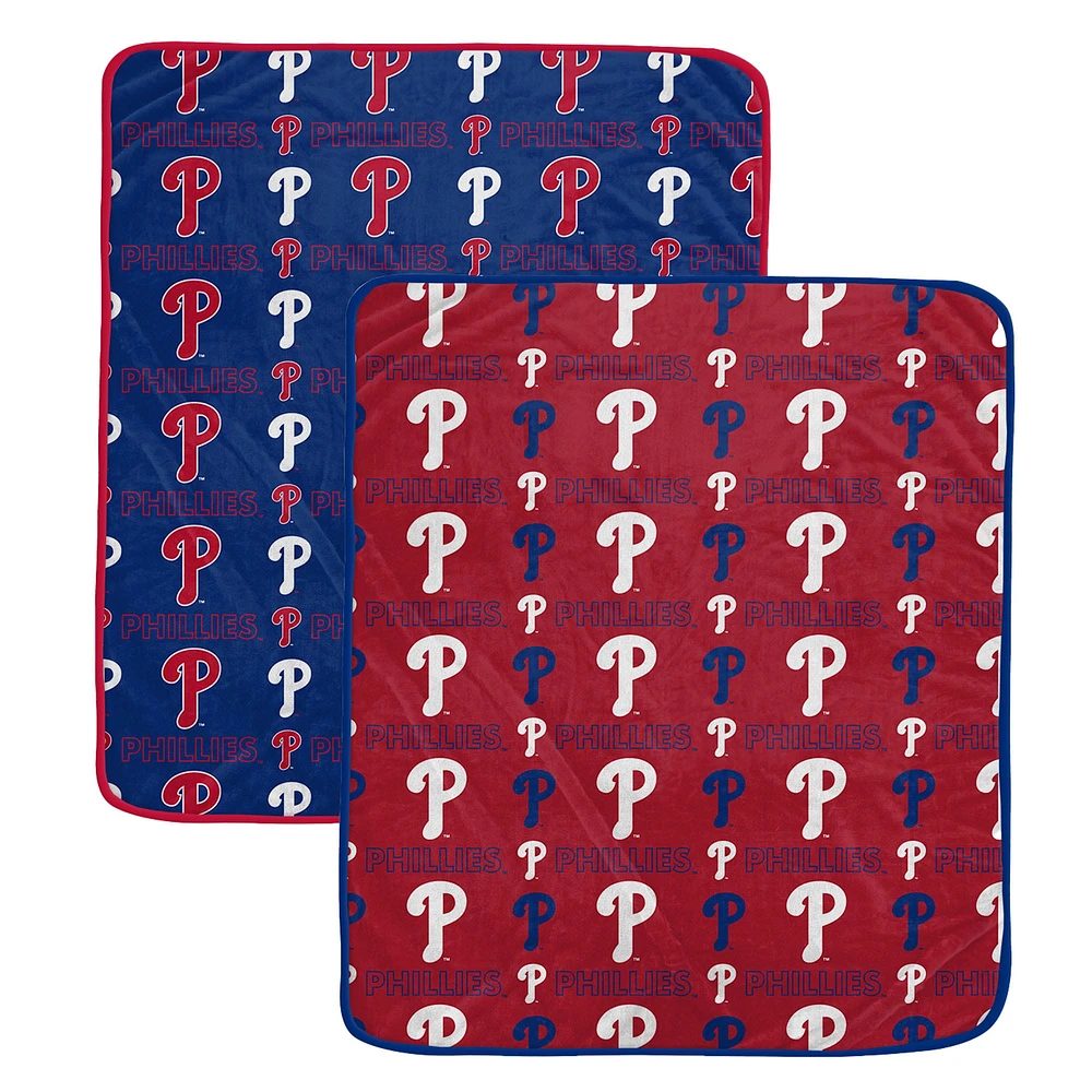 Ensemble de couvertures deux pièces Pegasus Philadelphia Phillies 60" x 70" Home & Away