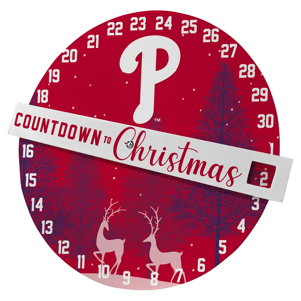 Pegasus Philadelphia Phillies Compte à rebours jusqu’au panneau mural de Noël