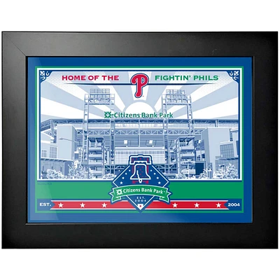 Phillies de Philadelphie - Photo encadrée de la collection Park Wins 12'' x 16''