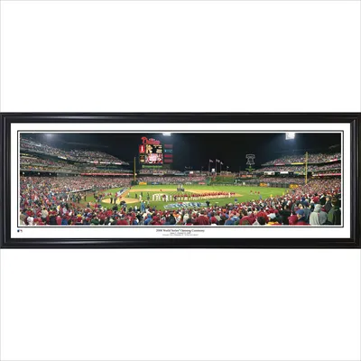 Philadelphia Phillies 13.5'' x 39'' 2008 World Series Opening Ceremony Standard Framed Panorama