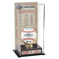 Philadelphia Phillies World Series Champions Sublimated Display Case with Series Listing Image