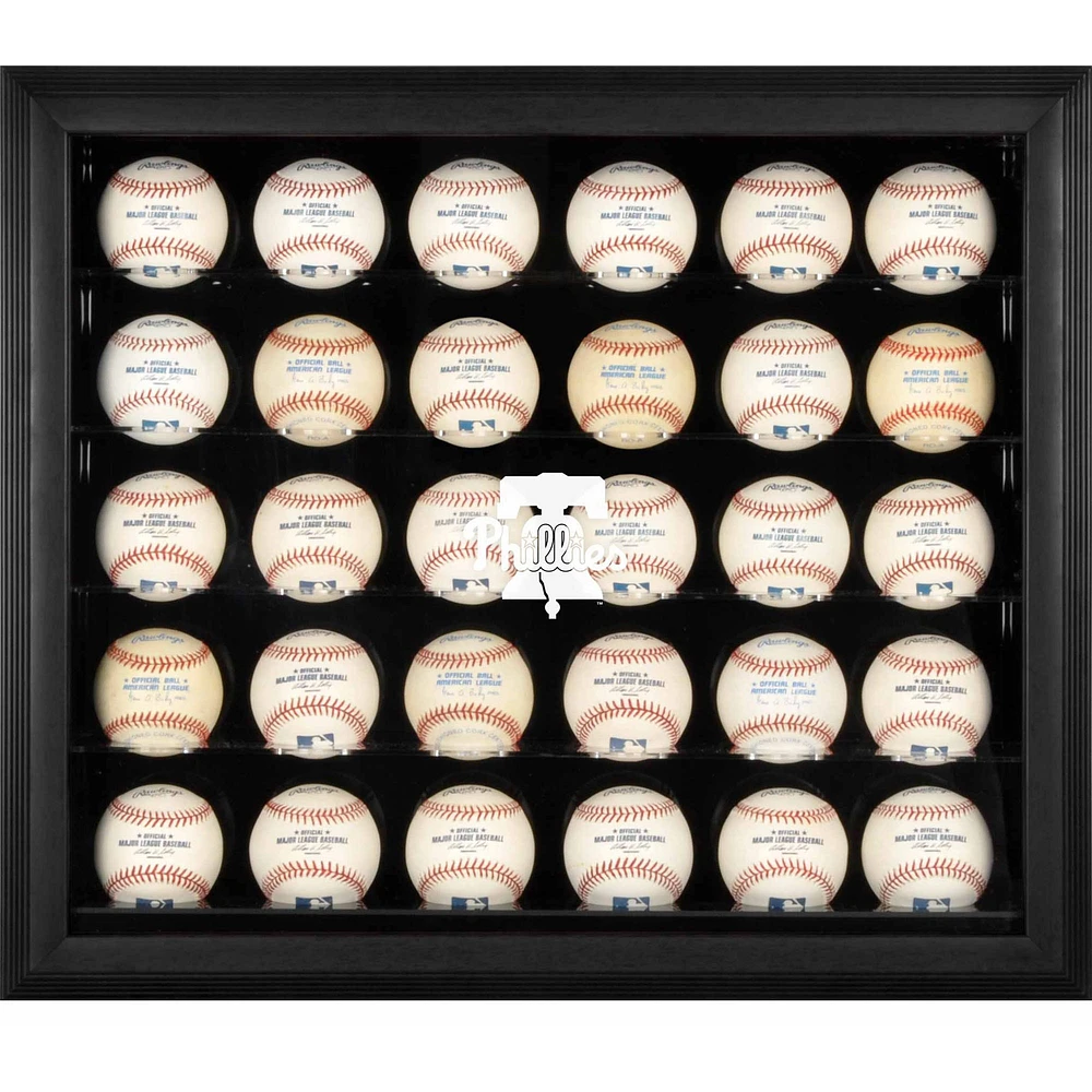Philadelphia Phillies Logo Framed 30-Ball Display Case