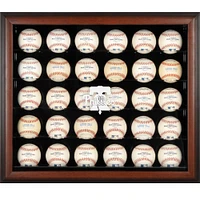 Philadelphia Phillies Logo Brown Framed 30-Ball Display Case