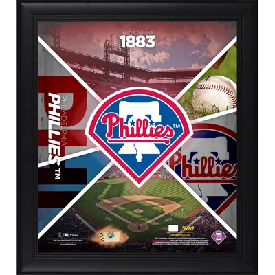Philadelphia Phillies Fanatics Authentic Framed 15" x 17" Team Impact Collage with a Piece of Game-Used Baseball - Limited Edition of 500