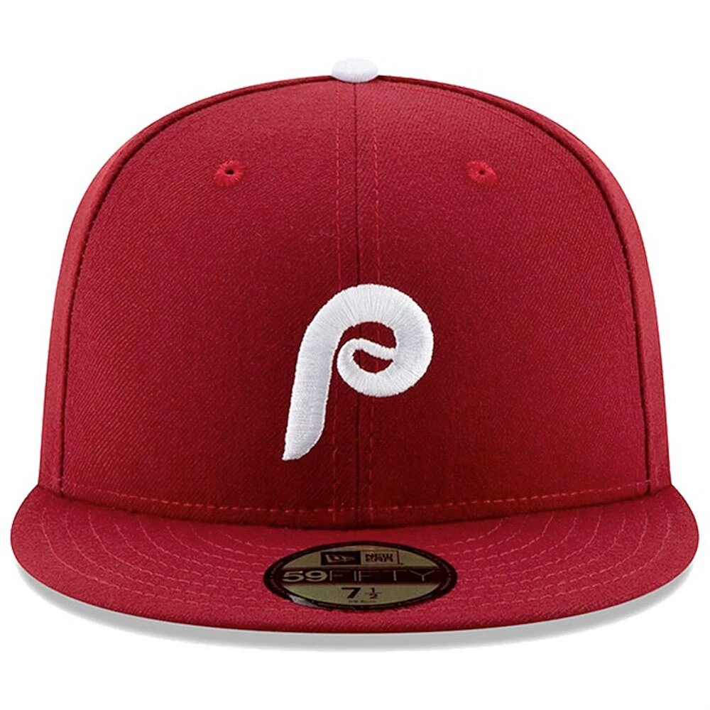 Philadelphia Phillies New Era Alternate 2 Authentic On Field 59FIFTY - Fitted Hat Burgundy