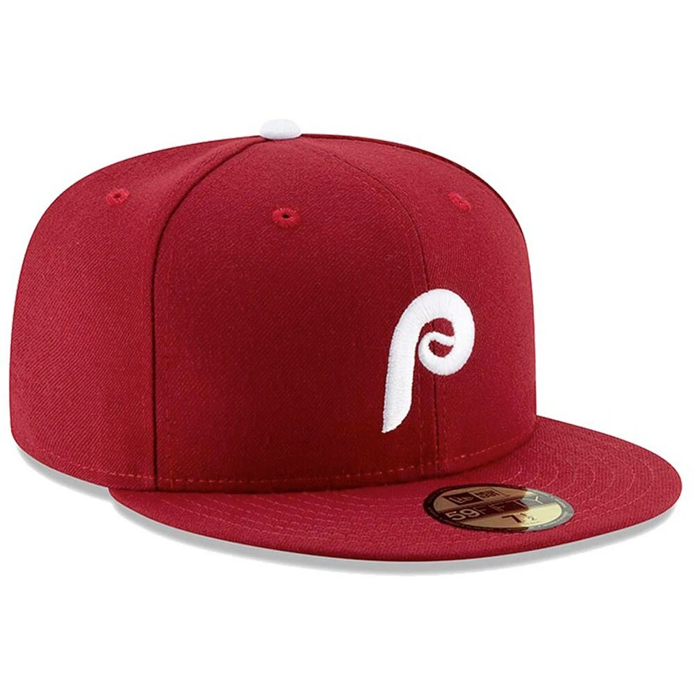 Philadelphia Phillies New Era Alternate 2 Authentic On Field 59FIFTY - Fitted Hat Burgundy